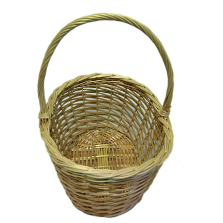 Корзина овальная из ивовой ленты №2